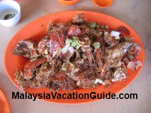 Fried crab with mee hoon Tanjung Sepat